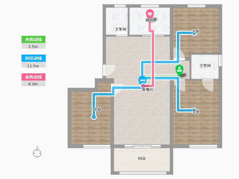 山东省-青岛市-金秋泰和郡-108.46-户型库-动静线