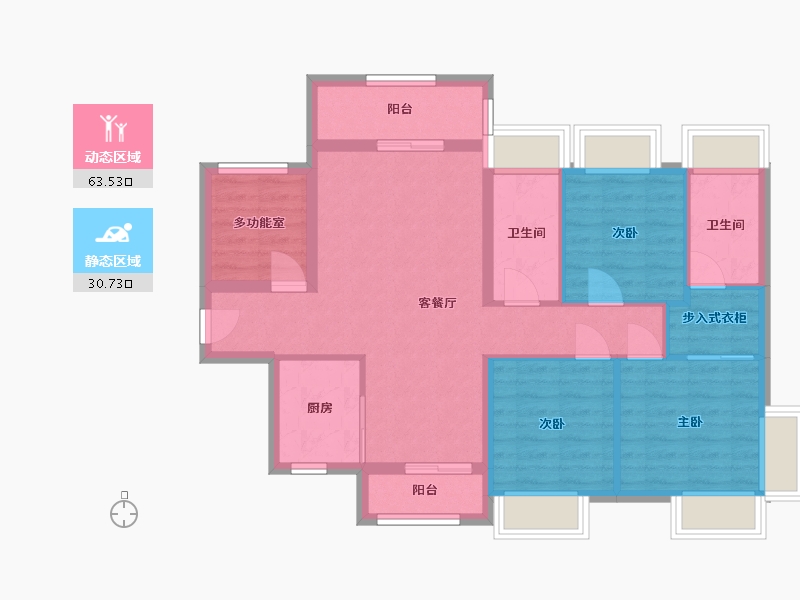 广东省-佛山市-颐安灏景湾-135.00-户型库-动静分区