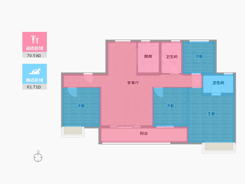 山东省-济南市-天鸿君邑-119.00-户型库-动静分区