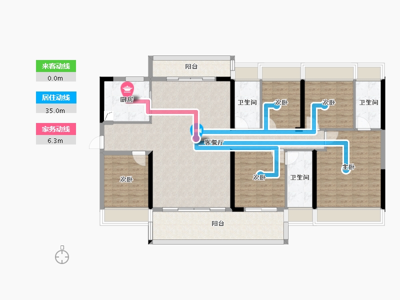 广东省-云浮市-筠城美丽泷江-147.00-户型库-动静线