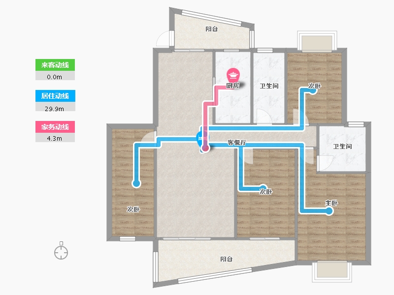 江苏省-常州市-天安花园-151.00-户型库-动静线