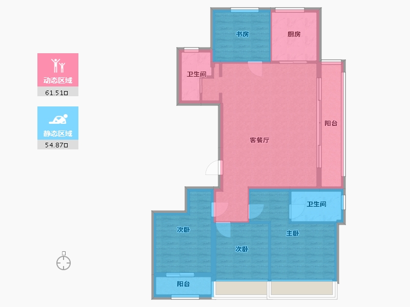 浙江省-绍兴市-大家镜界-140.00-户型库-动静分区