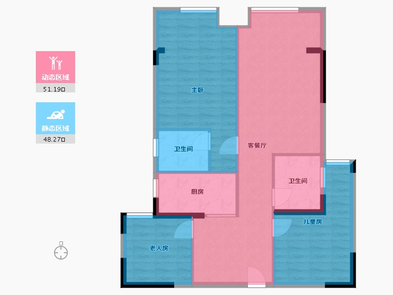 福建省-三明市-瑞景苑-90.00-户型库-动静分区