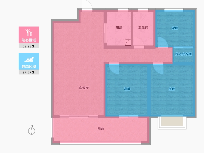 山东省-潍坊市-巨能嘉苑-89.00-户型库-动静分区