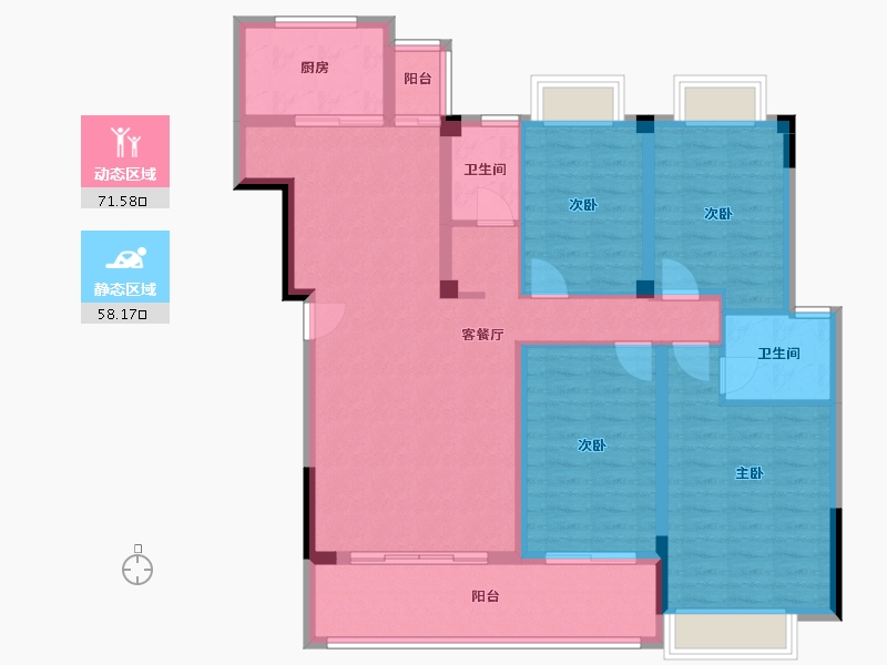 江西省-赣州市-书香学府-120.00-户型库-动静分区