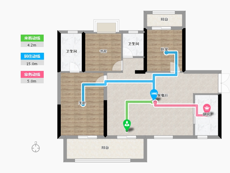 贵州省-黔东南苗族侗族自治州-中心嘉园-110.00-户型库-动静线