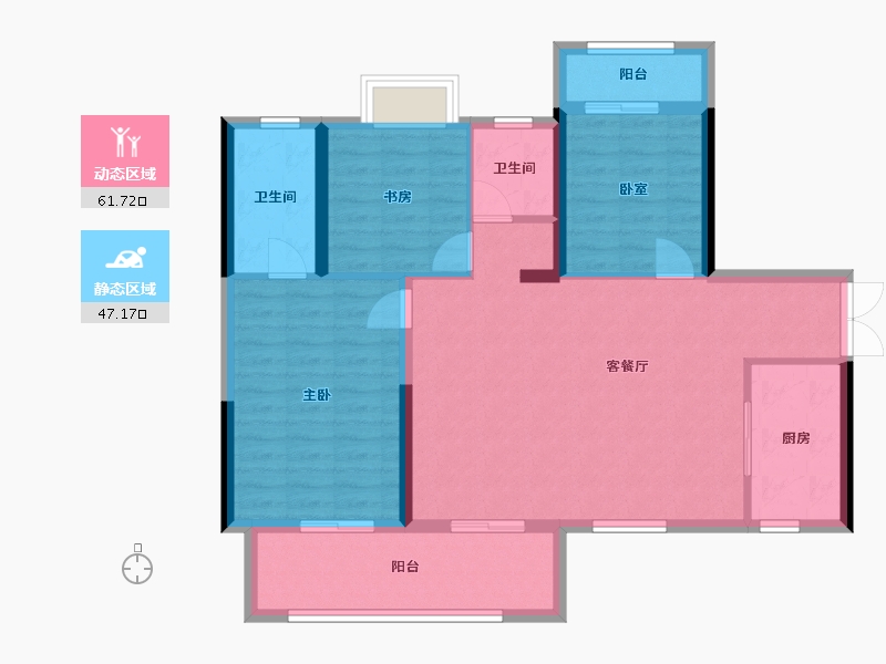 贵州省-黔东南苗族侗族自治州-中心嘉园-110.00-户型库-动静分区