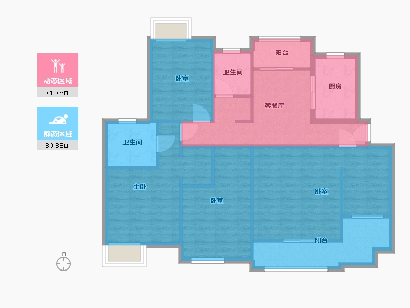 上海-上海市-新城盛景-D区-96.00-户型库-动静分区