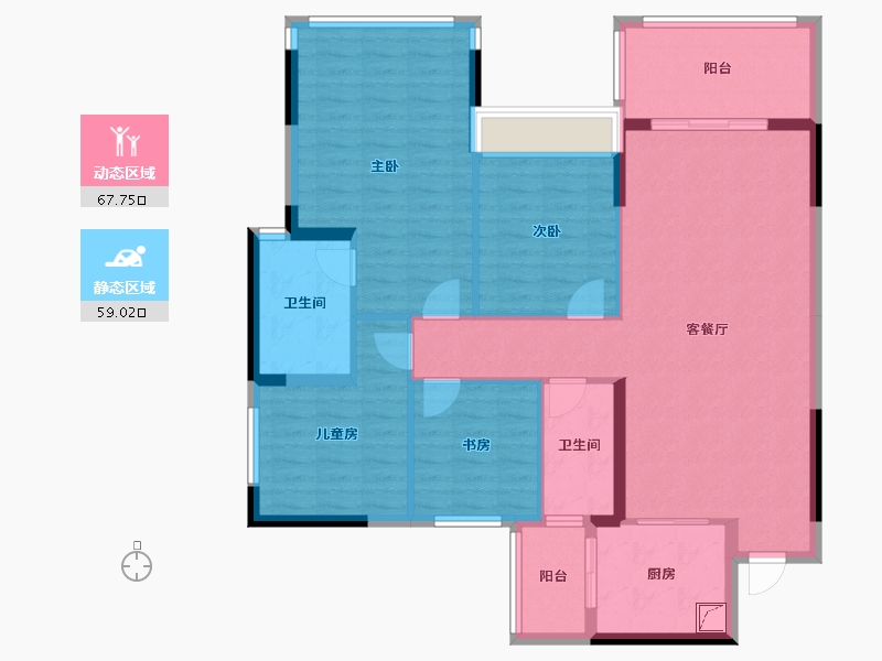 广东省-江门市-珑城半山-150.00-户型库-动静分区