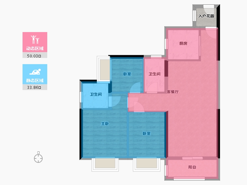 广东省-江门市-翡翠湾-80.50-户型库-动静分区