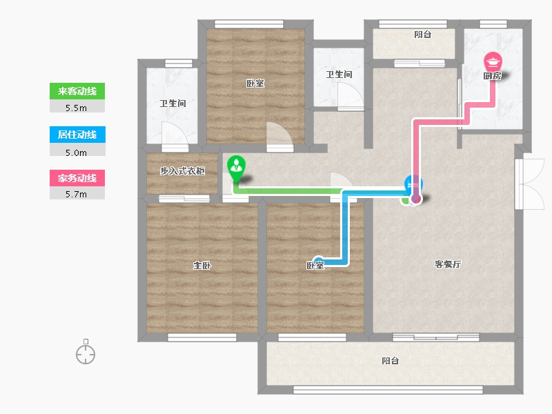 河南省-濮阳市-百合清华园-97.00-户型库-动静线