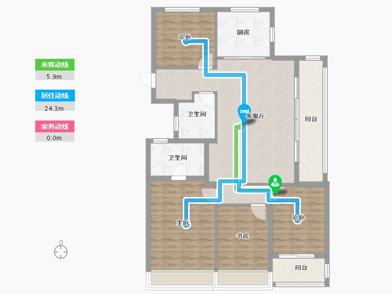 浙江省-杭州市-云翠金澜府-115.10-户型库-动静线