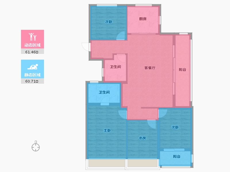 浙江省-杭州市-云翠金澜府-115.10-户型库-动静分区