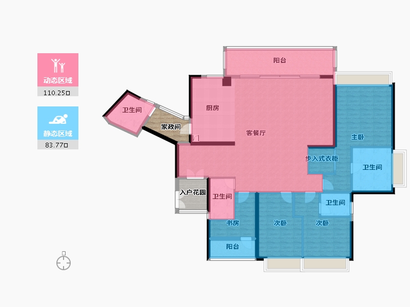 广东省-广州市-珠光海珠新城-187.40-户型库-动静分区