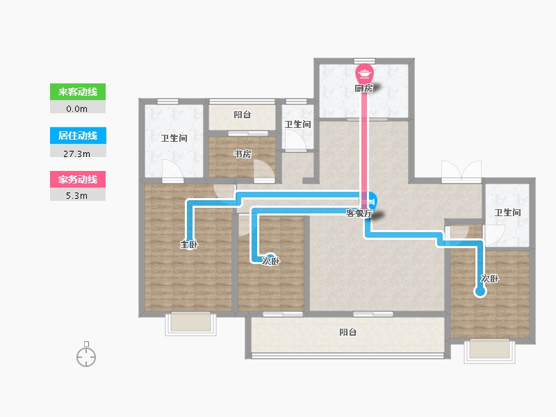 浙江省-台州市-玖珑和玺-154.01-户型库-动静线