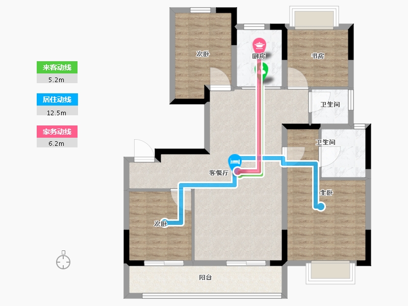 浙江省-台州市-大溪峯华-104.01-户型库-动静线