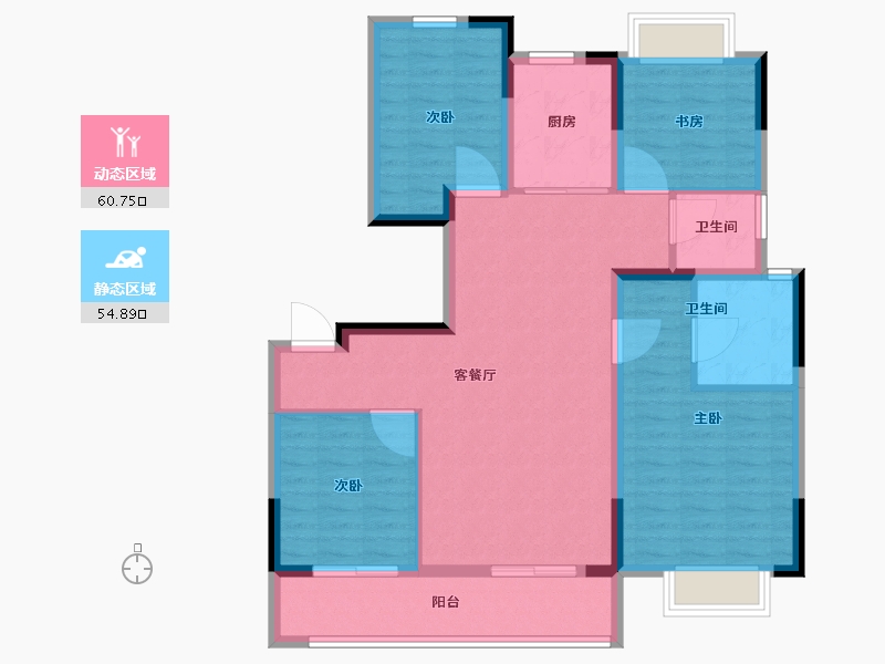 浙江省-台州市-大溪峯华-104.01-户型库-动静分区