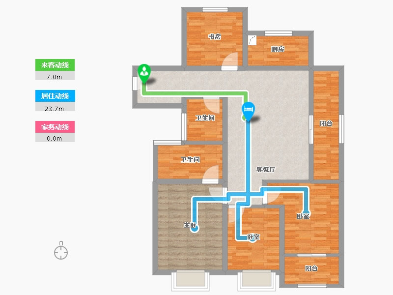 浙江省-绍兴市-江山和悦府-104.00-户型库-动静线