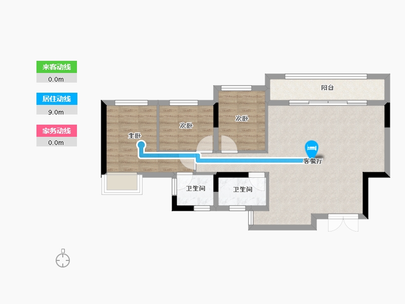 重庆-重庆市-海成云沐-68.01-户型库-动静线