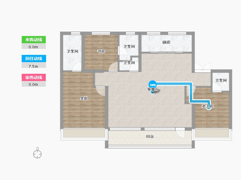 河北省-廊坊市-御东君汇-104.43-户型库-动静线