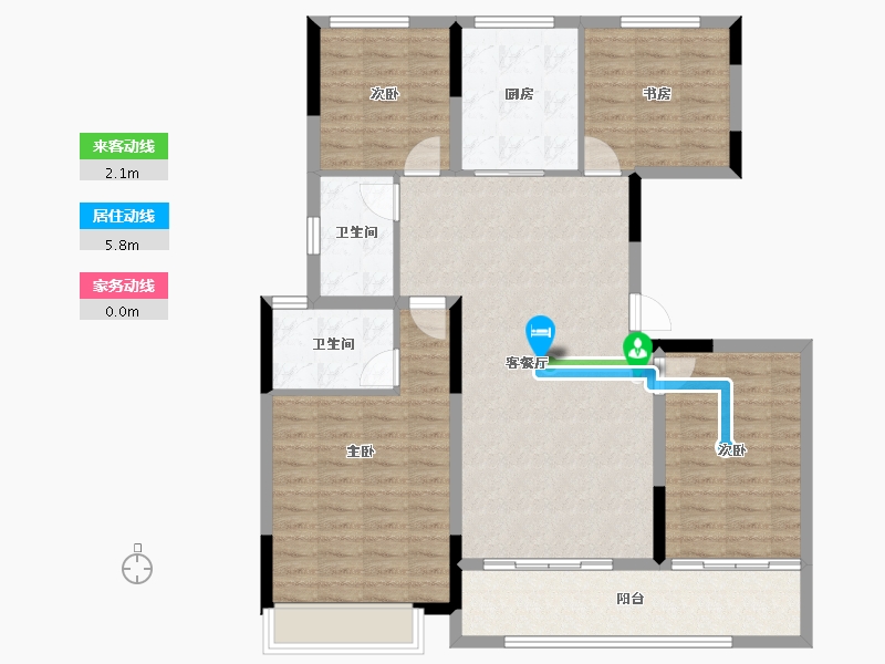 安徽省-宿州市-招商万科山水间-114.47-户型库-动静线