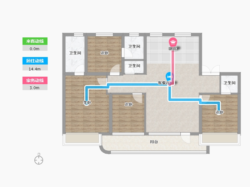 河北省-廊坊市-御东君汇-105.23-户型库-动静线