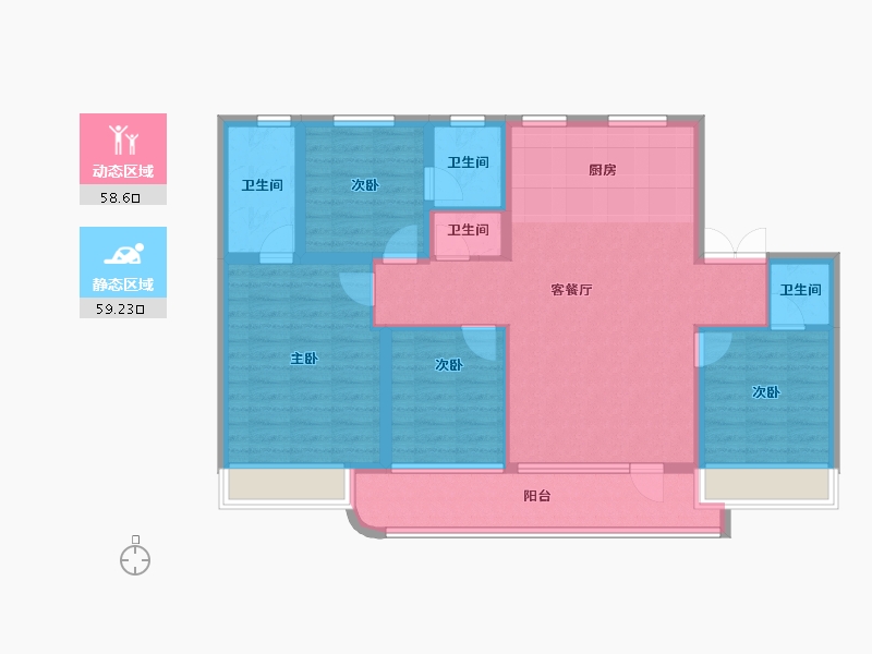 河北省-廊坊市-御东君汇-105.23-户型库-动静分区