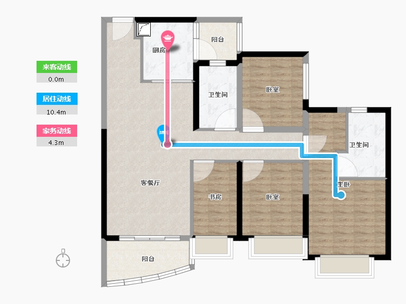 广东省-广州市-广州滨江上都-107.96-户型库-动静线