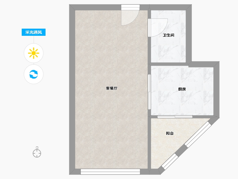 陕西省-西安市-民乐园万达广场-37.10-户型库-采光通风