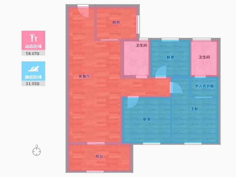 福建省-福州市-新榕金台郡-79.40-户型库-动静分区