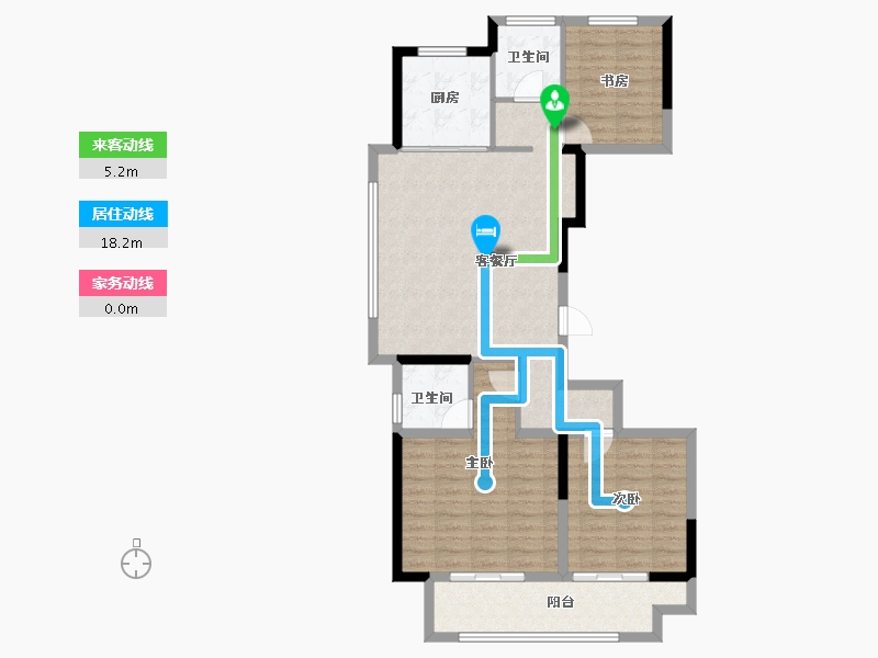 安徽省-宿州市-招商万科山水间-94.01-户型库-动静线