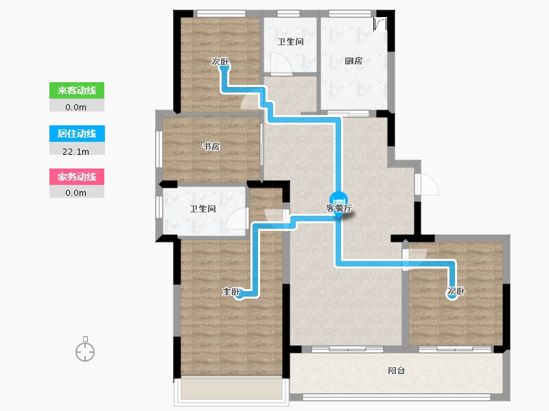 浙江省-杭州市-绿城江上臻园-115.21-户型库-动静线