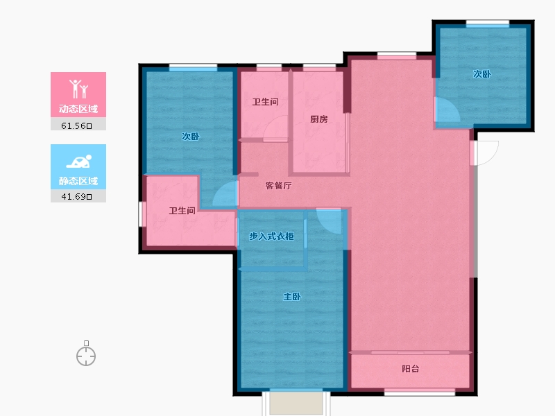 甘肃省-庆阳市-翡翠学府城-92.80-户型库-动静分区