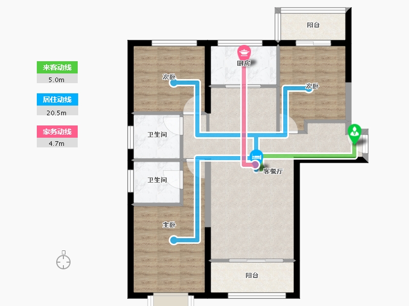 甘肃省-庆阳市-翡翠学府城-83.12-户型库-动静线