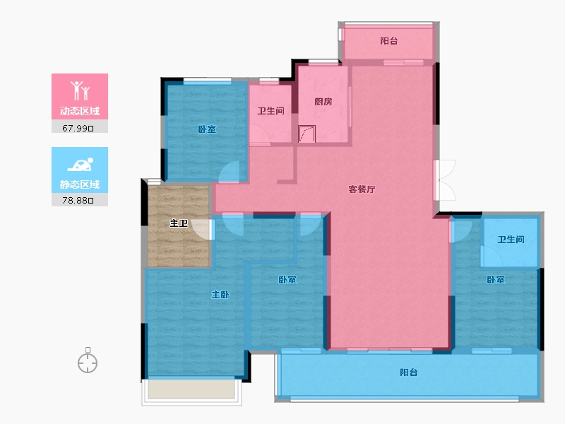 四川省-成都市-中粮保利天府时区-138.92-户型库-动静分区