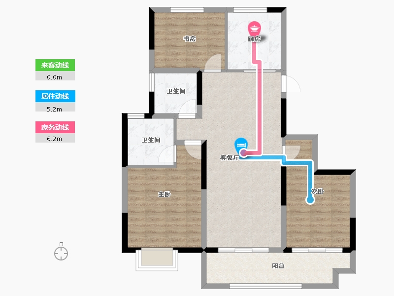 安徽省-宿州市-招商万科山水间-92.58-户型库-动静线