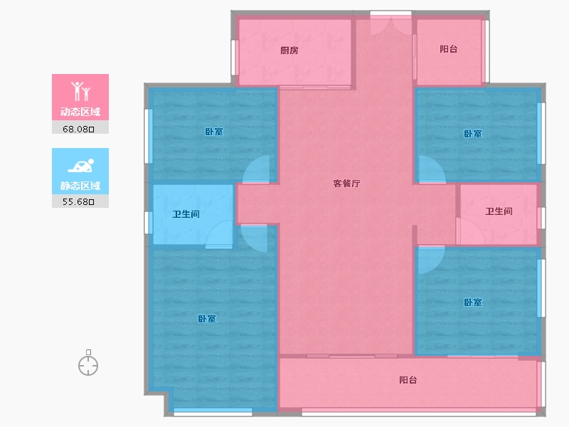 广东省-广州市-中铁建信达花语天宸-114.18-户型库-动静分区