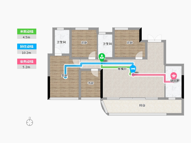 四川省-成都市-香港置地西元-105.77-户型库-动静线