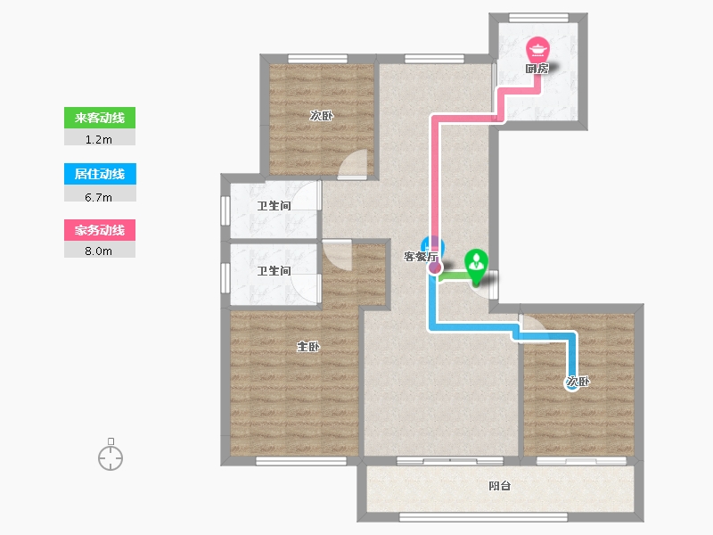 甘肃省-张掖市-润阳佳苑-99.17-户型库-动静线