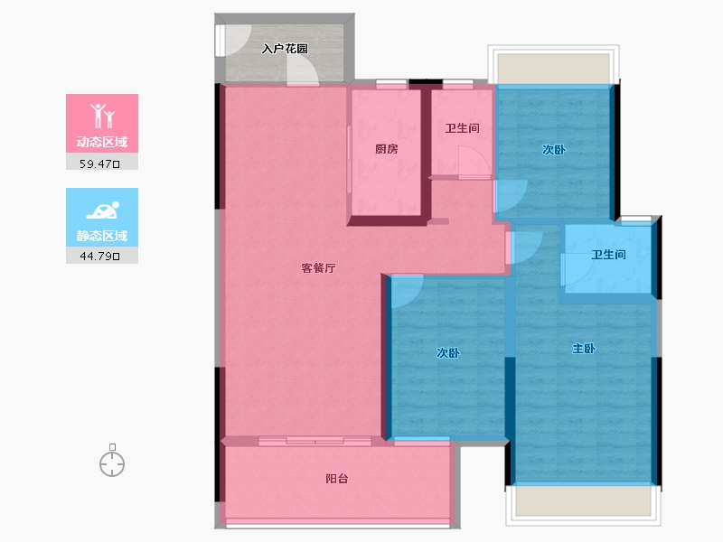 河南省-南阳市-军隆广场二期-97.86-户型库-动静分区