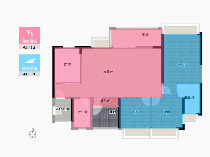 广东省-广州市-珠光海珠新城-111.80-户型库-动静分区