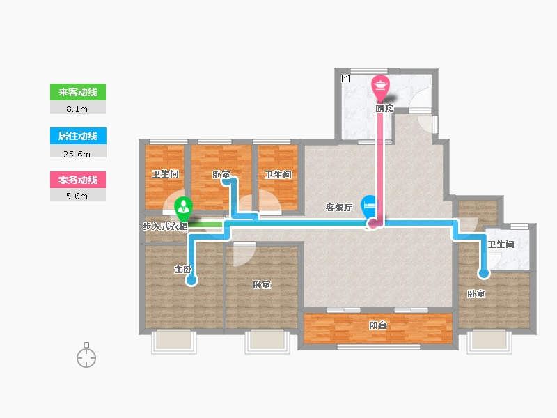 浙江省-绍兴市-江山和悦府-134.40-户型库-动静线