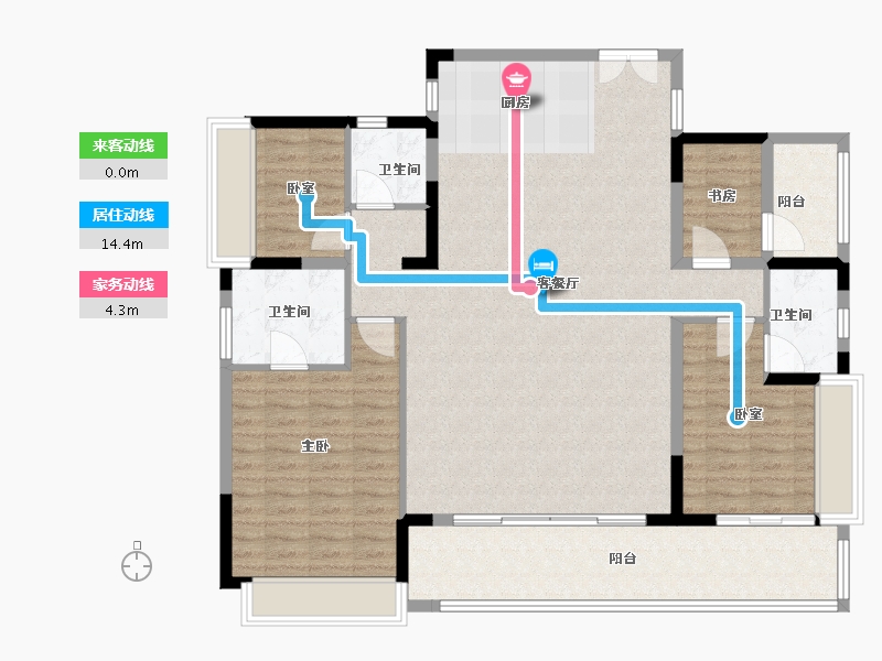 广东省-广州市-中铁建信达花语天宸-134.40-户型库-动静线