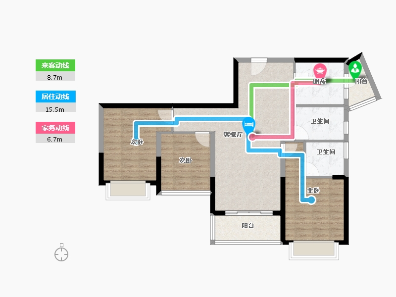 广东省-广州市-广州滨江上都-92.87-户型库-动静线