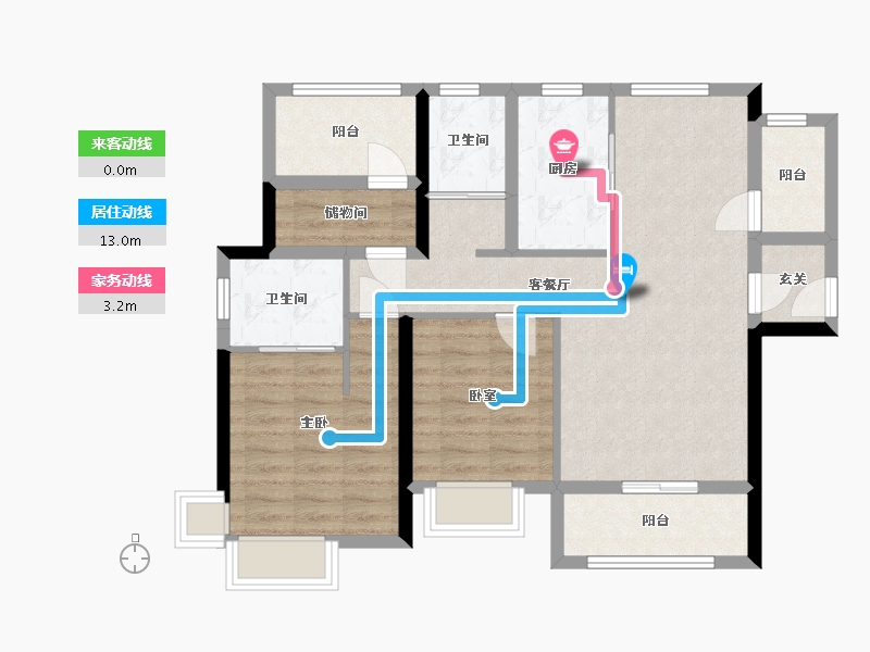 广东省-中山市-华发观山水-87.00-户型库-动静线