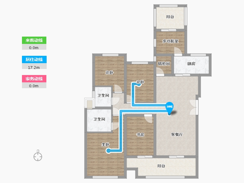 重庆-重庆市-棠荣府-118.40-户型库-动静线