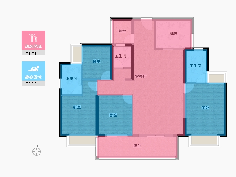 广东省-广州市-万科黄埔新城-114.97-户型库-动静分区