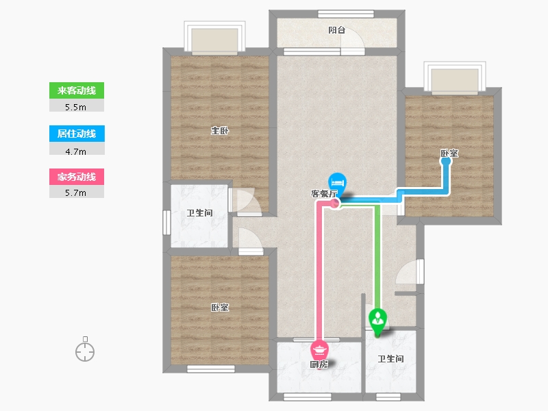 河北省-唐山市-惠泽小区-101.00-户型库-动静线