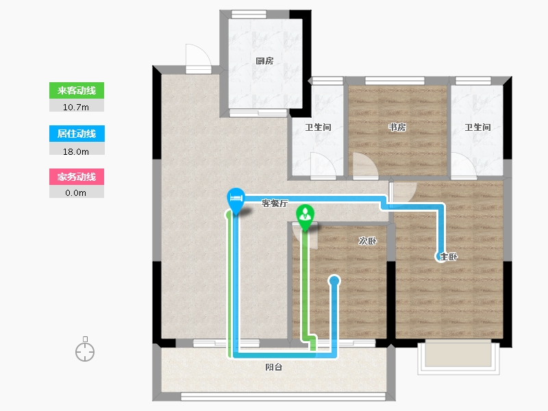 浙江省-台州市-中盛金茂铂珺府-92.67-户型库-动静线