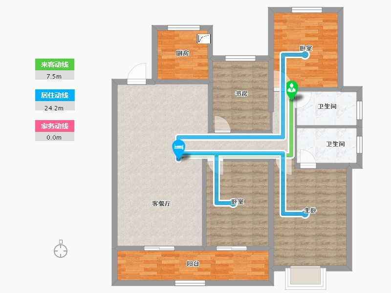 浙江省-绍兴市-君兰锦绣-103.78-户型库-动静线